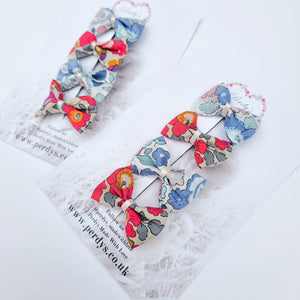 Set of Four Mini Liberty Bow Clips