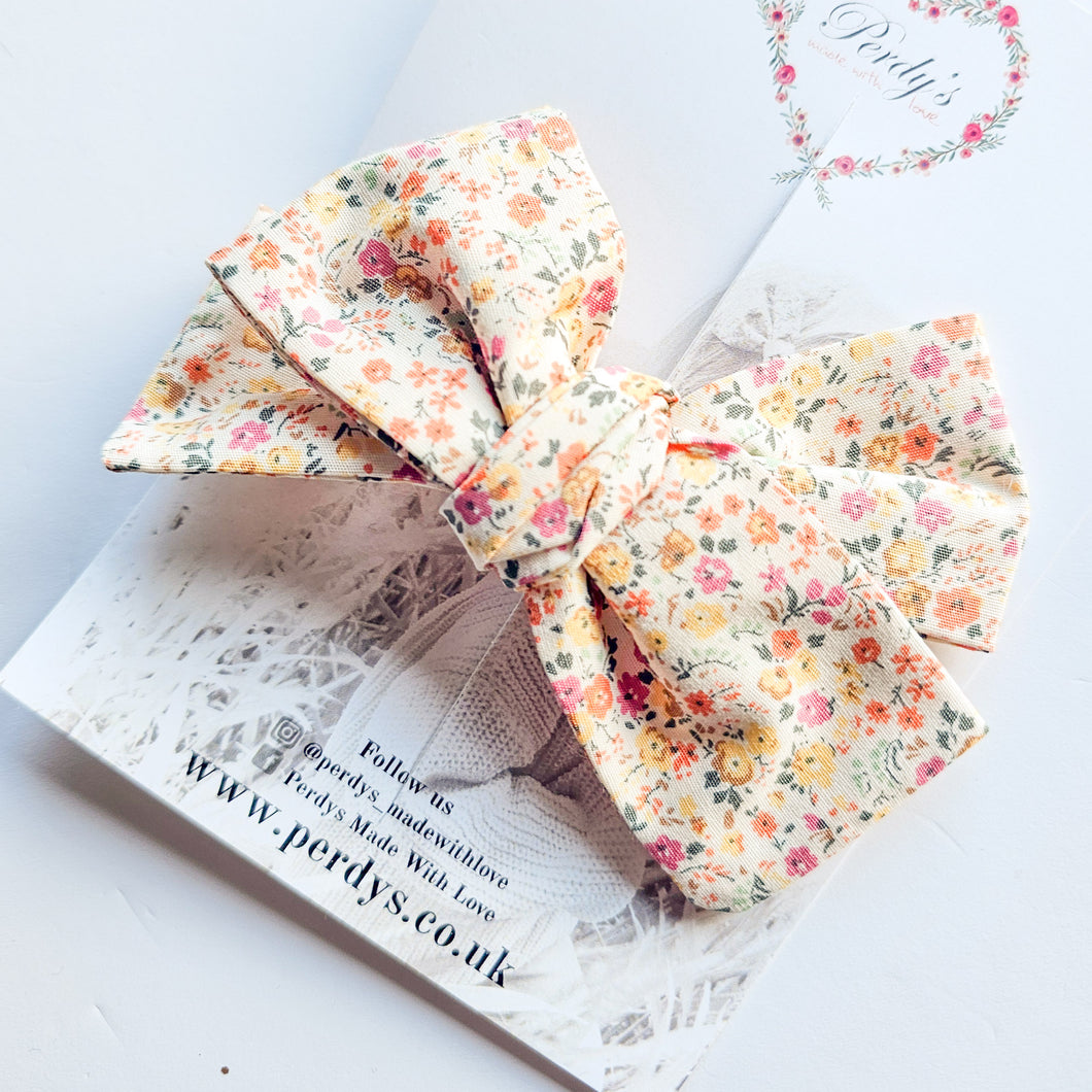 New Spring Floral Bow