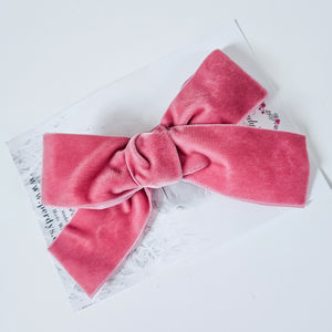 Stunning Oversize Pink Velvet Bow