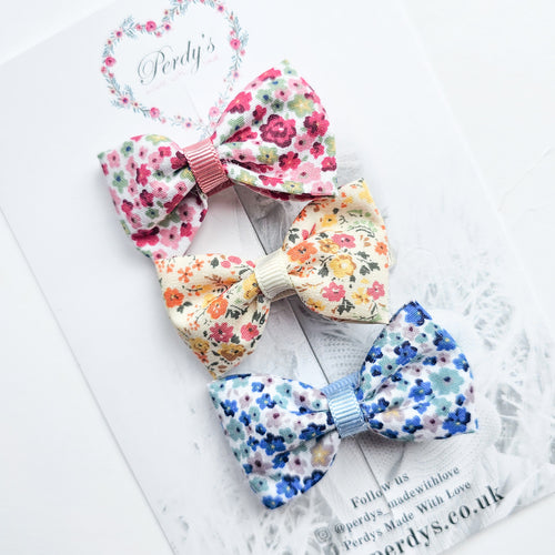 Gorgeous Ditsy Floral Mini Bow Set