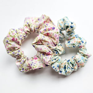 Duo of Beautiful Floral Scrunchies