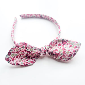 Pink Ditsy Print Knot Bow Alice Band
