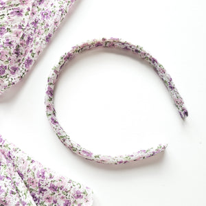 Lilac Ditsy Flora Knot Bowl Alice Band