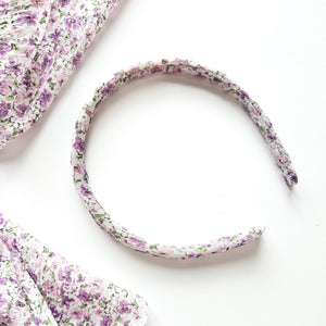 Lilac Ditsy Floral Alice Band