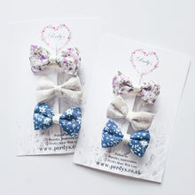 Load image into Gallery viewer, Trio of Mini Floral Bows