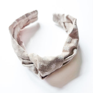 Neutral Floral Linen Style Knotted Headband