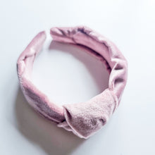 Load image into Gallery viewer, Soft Pink Velvet Knotted Headband