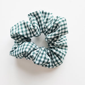 Handmade Bottle Green School Scrunchie