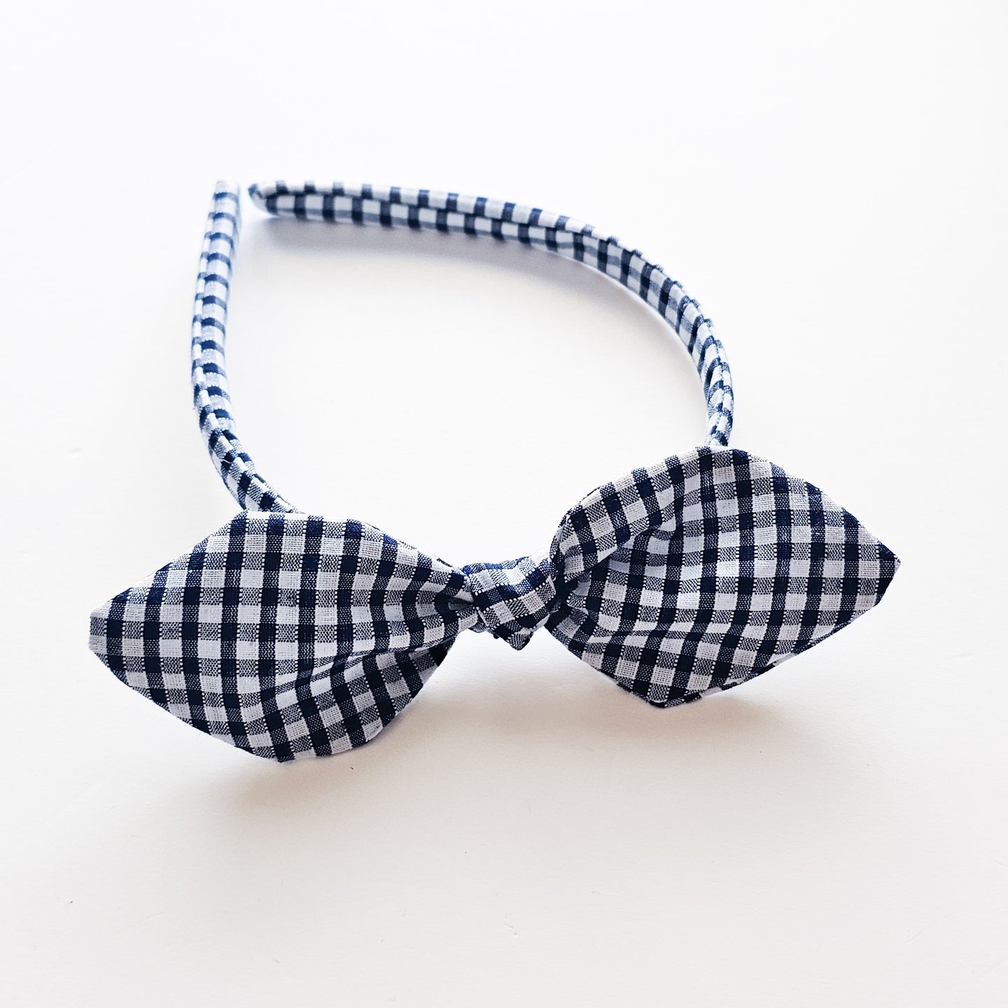 Handmade Navy School Knot Bow Alice Band