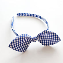 Load image into Gallery viewer, Royal Blue School Knot Bow Alice Band