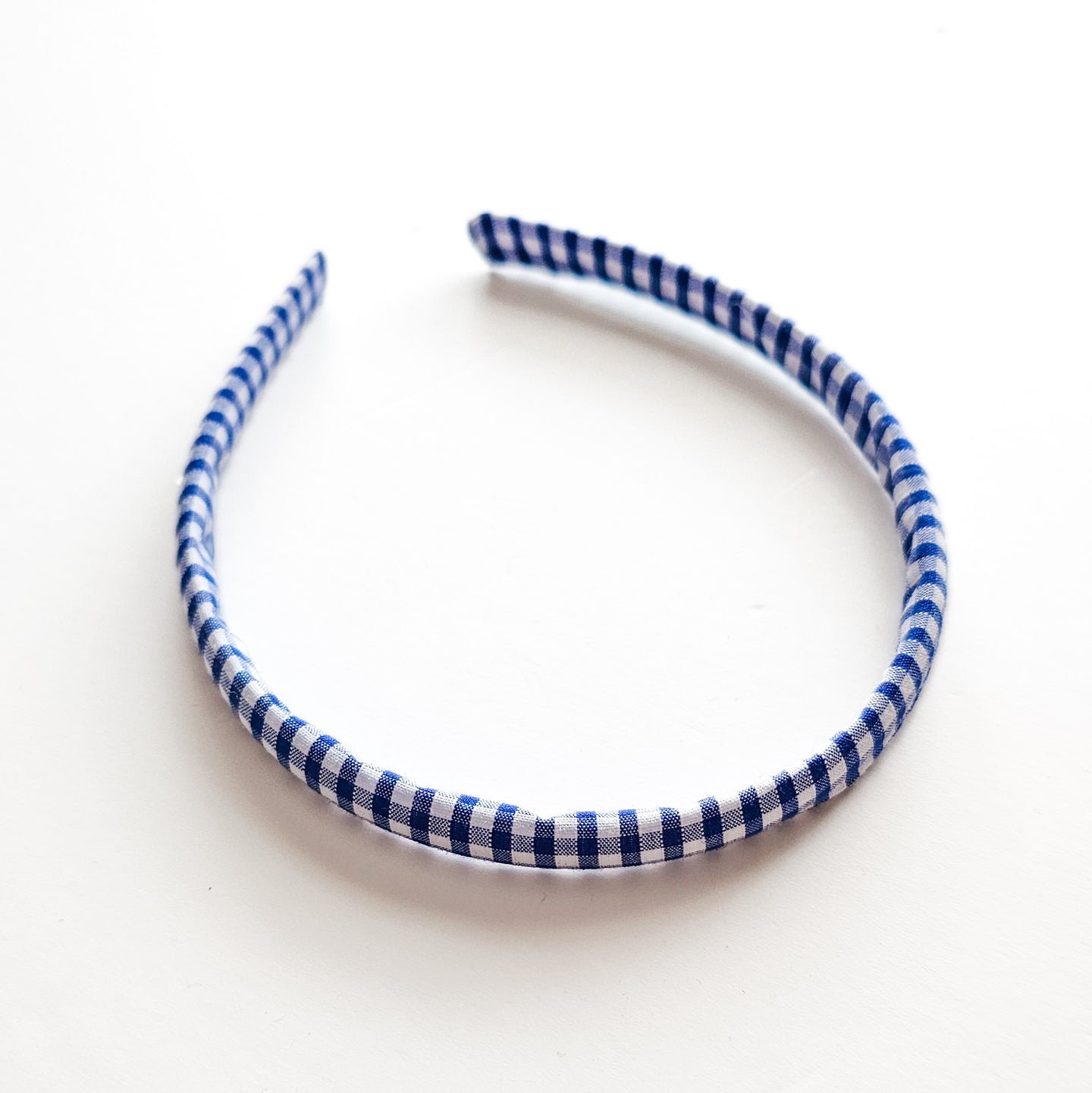 Beautiful royal blue gingham alice band