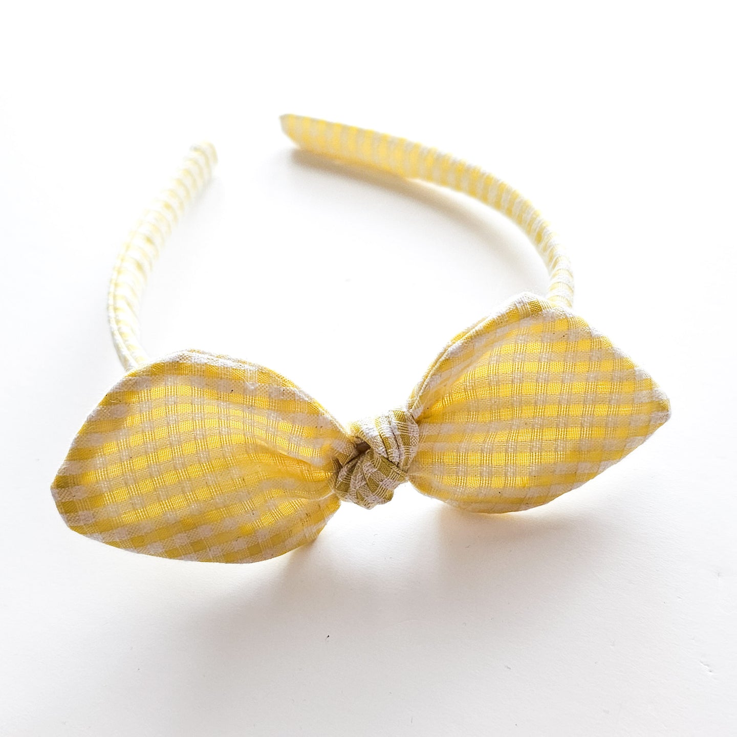 Yellow School Knot Bow Alice Band