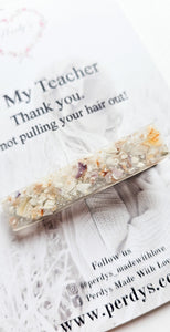 Teacher Thank You Resin Shell Clip