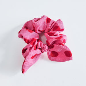Striking Pink & Red Knot Bow Scrunchie
