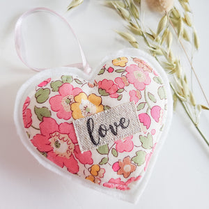 Handmade Hanging Decorative Liberty "Love" Heart