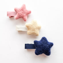 Load image into Gallery viewer, Trio of Felt star clips