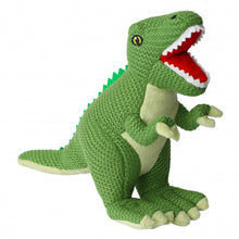 Load image into Gallery viewer, Knitted Green T-Rex Dinosaur by Wilberry