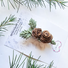 Load image into Gallery viewer, Felt Pine Cone Hair Clip