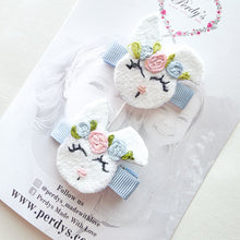 Load image into Gallery viewer, Handmade Embroidered Bunny Clips