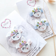 Load image into Gallery viewer, Handmade Embroidered Bunny Clips