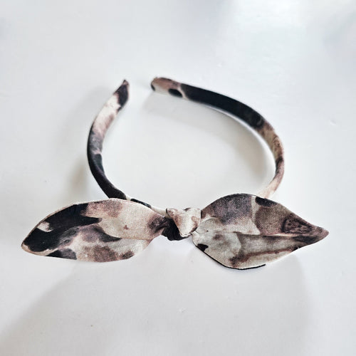 Black & Grey Knot Bow Alice Band