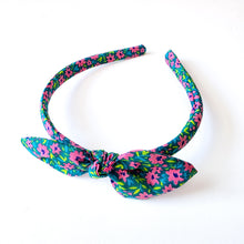 Load image into Gallery viewer, Bright Floral Know Bow Alice Band