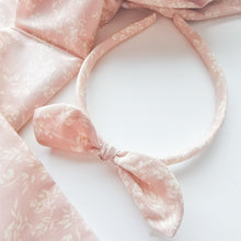 Load image into Gallery viewer, Pink Floral Knot Bow Alice Band