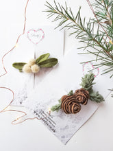 Load image into Gallery viewer, Felt Pine Cone Hair Clip