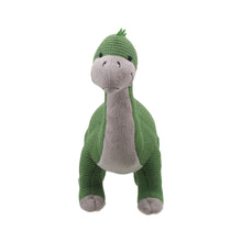 Load image into Gallery viewer, Medium Knitted Brontosaurus Dinosaur by Wilberry
