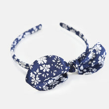 Load image into Gallery viewer, Liberty Capel U Blue Bow Alice Band