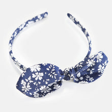 Load image into Gallery viewer, Liberty Capel U Blue Bow Alice Band