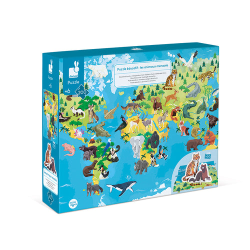 Janod Educational Puzzle Endangered Animals
