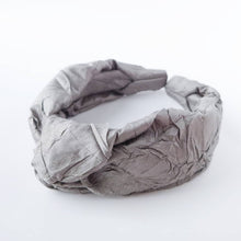 Load image into Gallery viewer, Beautiful Grey Silk Knotted Headband - Limited Edition