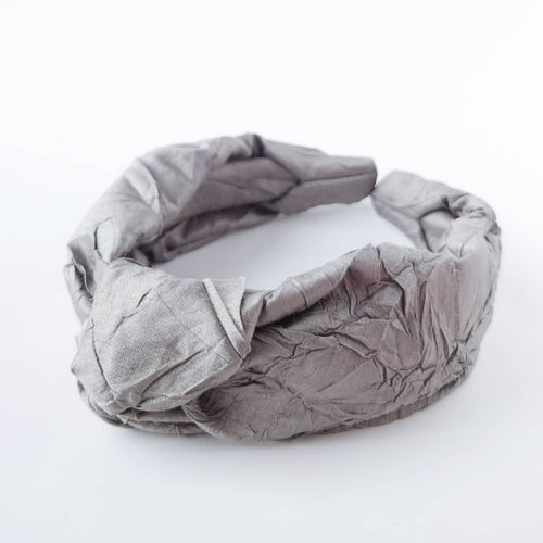 Beautiful Grey Silk Knotted Headband - Limited Edition