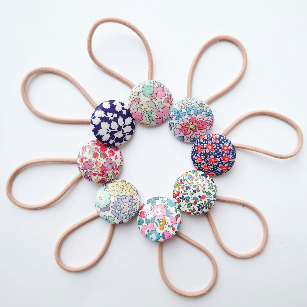 Liberty button hair bobbles – Perdys