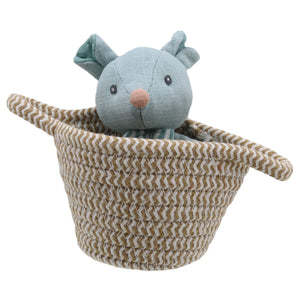Blue Mouse in Basket by Wilberry