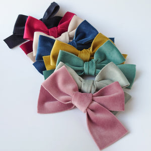 Beautiful Over-sized Vintage Velvet Bows (available in a range of colours)