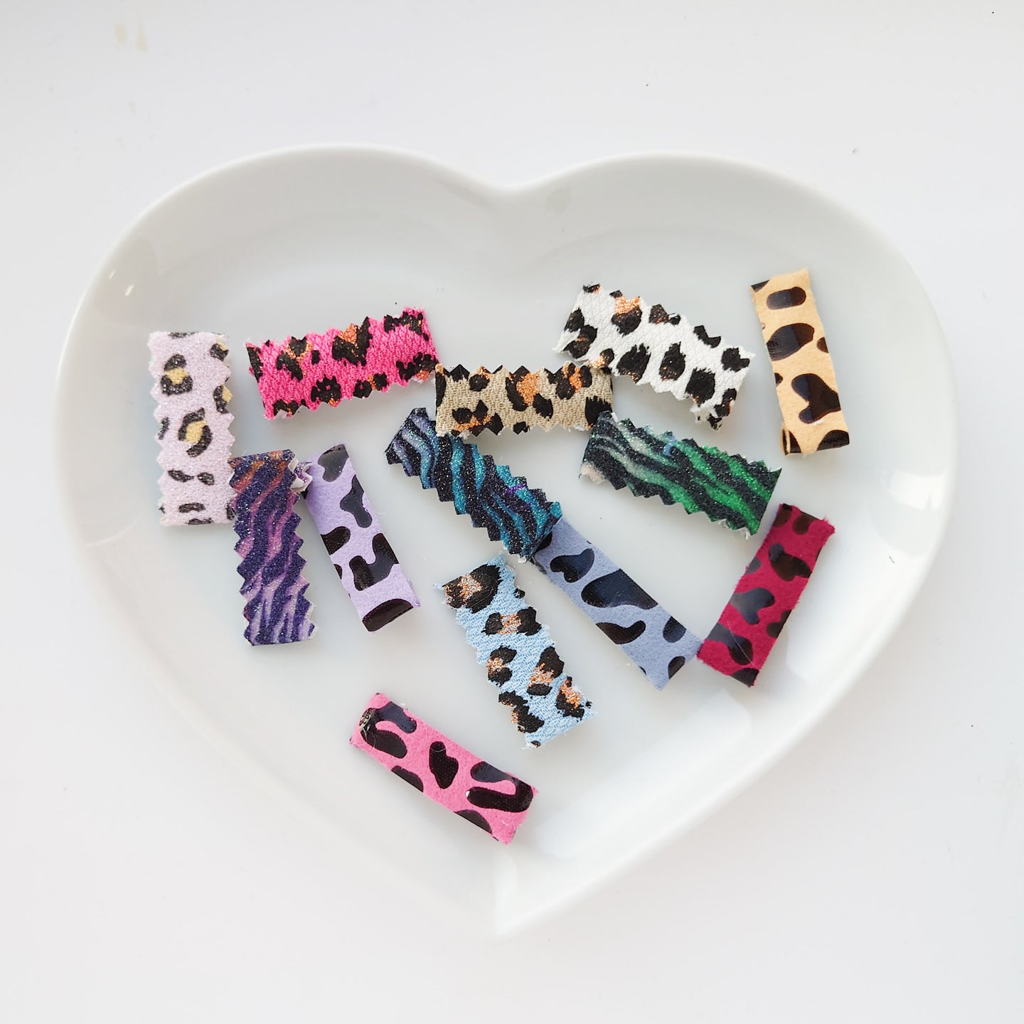 Mini Animal Print Fringe Clips