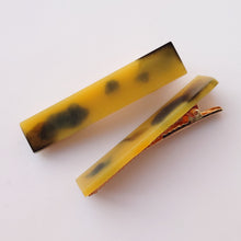 Load image into Gallery viewer, Duo of Tortoise Shell inspired resin hair clips