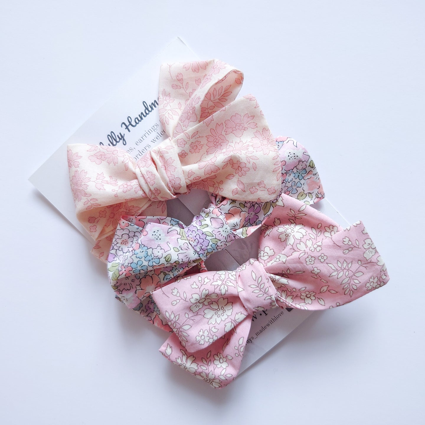 Trio of Beautiful Pink Liberty Bows