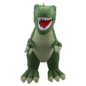 Extra large Knitted Green T-Rex Dinosaur by Wilberry