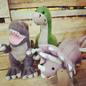 Knitted Triceratops Dinosaur by Wilberry
