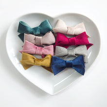 Load image into Gallery viewer, Vintage Velvet Mini Bows (available in a range of colours)
